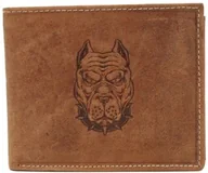 Portfele - Portfel Męski Skórzany Peterson Skóra Naturalna Duży Poziomy Bez Zapięcia Dwa Skrzydełka N992 BRĄZOWY "AMSTAFF" 13 x 10 x 2 [cm] - miniaturka - grafika 1