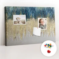 Tablice i flipcharty - Szkolna Tablica korkowa 60x40 cm, Kolorowe Pinezki, wzór Dekoracyjny wzór - miniaturka - grafika 1