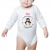 Body dla niemowląt - Body Dziecięce Prezent Świąteczny IMIĘ Wzory - 80 - miniaturka - grafika 1