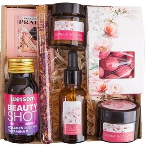 ZESTAW PREZENTOWY dla kobiety urodziny 18-99 PREZENT SPA kosmetyki słodycze - Zestawy upominkowe ZESTAW PREZENTOWY dla kobiety urodziny 18-99 PREZENT SPA kosmetyki słodycze - Zestawy upominkowe - miniaturka - grafika 1