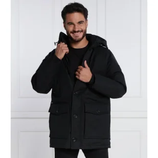 Tommy Hilfiger Puchowa kurtka ROCKIE NON FUR PARKA | Regular Fit - Kurtki męskie - miniaturka - grafika 1