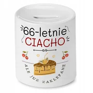 Skarbonki - Skarbonka na Urodziny 66 66te 66-te na Prezent z Nadrukiem ze Zdjęciem - miniaturka - grafika 1