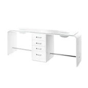 Meble kosmetyczne - VERDI Biurko podwójne Nailbar Pochłaniacz Pyłu: Z Pochłaniaczem - miniaturka - grafika 1