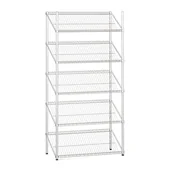 Szafy i regały magazynowe - B2B Partner Regały druciane ze skośnymi półkami, 1800x900x450 mm, 5 półek 410061 - miniaturka - grafika 1