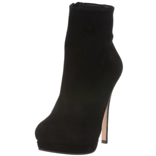 Buffalo London 110144 17043-728 KID SUEDE MINK 02, kozaki damskie, czarny - Czarny Czarny 01-37 eu - Kozaki damskie - miniaturka - grafika 1