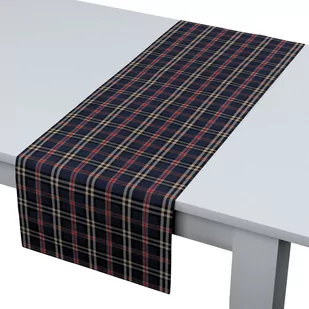 Dekoria pl pl Bieżnik prostokątny granatowo czerwona kratka 40 × 130 cm Bristol 410-142-68 - Obrusy i serwetki - miniaturka - grafika 1