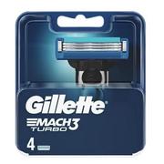 Maszynki do golenia i wkłady - Gillette Mach3 Turbo ostrza wymienne do maszynki do golenia 4szt - miniaturka - grafika 1