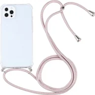 Etui i futerały do telefonów - König Design Etui kompatybilne z Apple iPhone 13 Pro Plastikowe etui na telefon komórkowy z łańcuszkiem - Etui na telefon komórkowy różowe - miniaturka - grafika 1