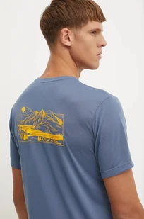 Jack Wolfskin t-shirt sportowy Vonnan kolor niebieski z nadrukiem A62314 - Koszulki męskie - miniaturka - grafika 1