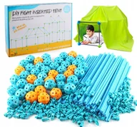 Klocki - Słomki Konstrukcyjne Do Budowy Domku Mocno Trzymają 132el Kształtki Długie - miniaturka - grafika 1