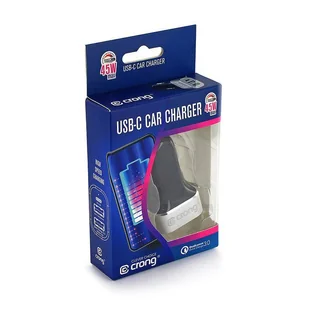 Crong Power Car Charger 45W - Ładowarka samochodowa USB-C Power Delivery + 2xUSB (aluminium) - Ładowarki do telefonów - miniaturka - grafika 7