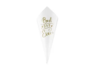 PartyDeco _xx_"Rożki na konfetti, złoty, 16cm (1 op. / 10 szt.)" ROZP1-019 - Dekoracje sali - miniaturka - grafika 1