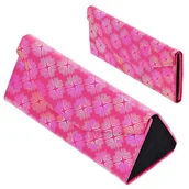 Akcesoria do okularów - Etui na okulary składane w trójkąt ET-133A ciemny róż - miniaturka - grafika 1