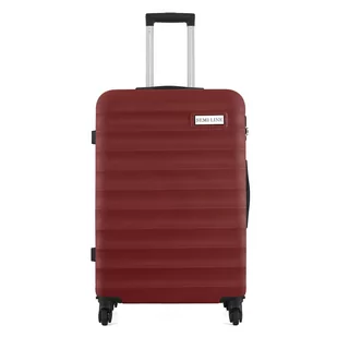 Średnia walizka podróżna w poziome paski 26" - czerwony Semi Line - Walizki - miniaturka - grafika 1