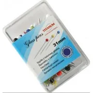 Przybory szkolne - Titanum Szpilki z kolorową główką 31mm 100 sztuk - miniaturka - grafika 1