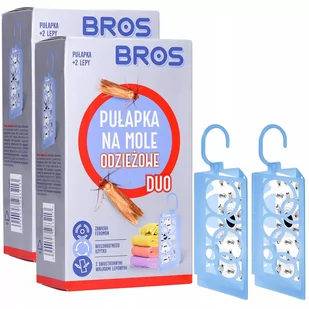 2X Wkład Bros Pułapka Mole Odzieżowe Duo + 4 Lep - Zwalczanie i odstraszanie szkodników - miniaturka - grafika 1