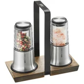 Młynki do soli i pieprzu - Gefu Młynek do soli i pieprzu X-PLOSION zestaw srebrny 34641g - miniaturka - grafika 1