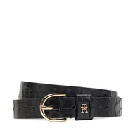 Paski - Pasek Damski Tommy Hilfiger Essential Effortless 2.5 Croc Go AW0AW17755 Czarny - miniaturka - grafika 1