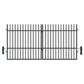 Bramy garażowe - Polbram Brama  dwuskrzydłowa Majorka 3x1,5 m antracytowa automat - miniaturka - grafika 1