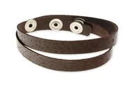 Bransoletki - Skórzana Bransoletka Na Rękę Kolor Brązowy - miniaturka - grafika 1