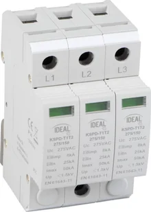 Kanlux Ogranicznik przepięć 3P KSPD-T1T2 275/150 Kanlux - Piorunochrony - miniaturka - grafika 1