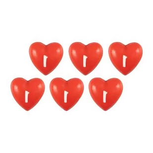Walentynkowe świeczki w kształcie serc 6 szt. - Walentynki - miniaturka - grafika 1