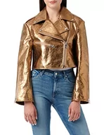 Płaszcze damskie - Just Cavalli Damski płaszcz groszkowy Kaban, 161 Golden Glow, 40 - miniaturka - grafika 1