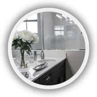 Lustra - LUSTRO ŁAZIENKOWE Z OŚWIETLENIEM LED BEZ RAMY 90 CM - miniaturka - grafika 1