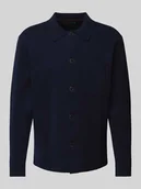 Swetry męskie - Kardigan z kieszenią na piersi - miniaturka - grafika 1