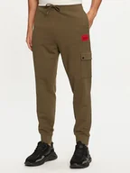 Spodnie sportowe męskie - Hugo Spodnie dresowe Dwellrom 50479164 Beżowy Relaxed Fit - miniaturka - grafika 1
