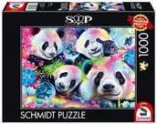 Puzzle - Puzzle, SHEENA PIKE Pandy i kwiaty, 1000 el. - miniaturka - grafika 1