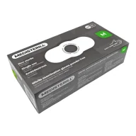 Rękawiczki jednorazowe - Clavier MediSterill rękawiczki nitrylowe bezpudrowe rozmiar M Czarne 100 sztuk - miniaturka - grafika 1