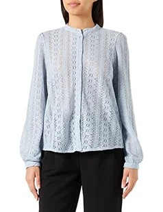 Vila Damska bluzka VICHIKKA LACE L/S - NOOS, Kentucky Blue, L, Kentucky Blue, L - Bluzki damskie - miniaturka - grafika 1