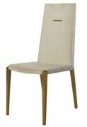 Krzesła - Beżowo złote krzesło z wysokim oparciem VGCY6190GP - miniaturka - grafika 1