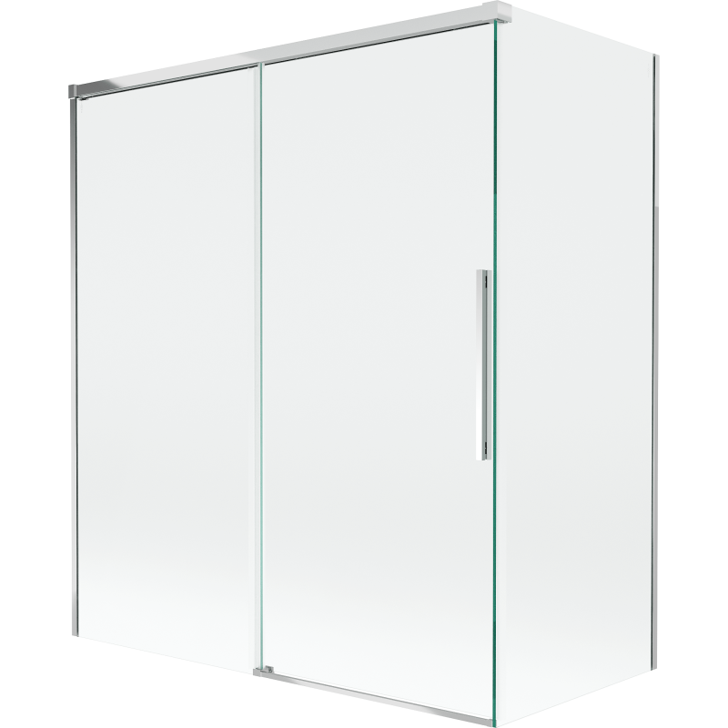 Mexen Rox parawan nawannowy 2-skrzydłowy rozsuwany 140 + 70 x 150 cm, transparent, chrom - 8C9-140-070-01-00