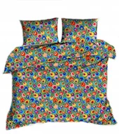 Pościel - pościel z flaneli 200x200 + 2x poszewka F 101-2 łowicz szary - miniaturka - grafika 1