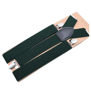 Szelki do spodni 3,5 cm butelkowa zieleń - Dodatki do ubrań - miniaturka - grafika 1