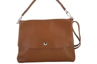 Nerki - Duża torebka klasyczna ze skóry naturalnej miękkiej - Brązowa jasna - miniaturka - grafika 1
