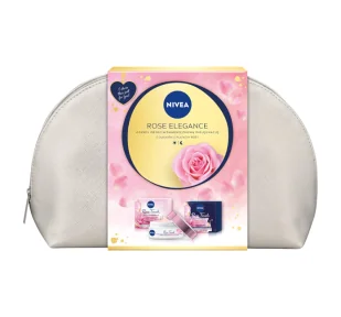 Nivea Rose Elegance zestaw przeciwzmarszczkowy krem na dzień 50ml + przeciwzmarszczkowy krem na noc 50ml + kosmetyczka - Zestawy kosmetyków damskich - miniaturka - grafika 1