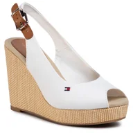 Espadryle damskie - Tommy Hilfiger Espadryle Iconic Elena Sling Back Wedge FW0FW04789 Ivory YBI - miniaturka - grafika 1
