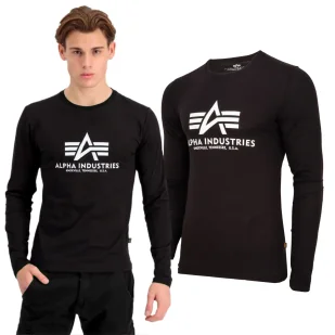 Longsleeve Alpha Industries Basic 100510 03 - Czarny - Odzież taktyczna i umundurowanie - miniaturka - grafika 1