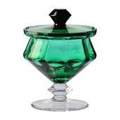 Cukiernice - Kryształowa cukiernica HERITAGE Szmaragd 17 cm - miniaturka - grafika 1