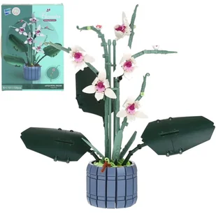 Klocki konstrukcyjne bukiet kwiaty storczyk orchidea 728 elementów - Klocki - miniaturka - grafika 1