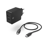 Ładowarki do telefonów - Hama Power Delivery PD Qualcomm 30W + USB A + kabel Type-C 210521 - miniaturka - grafika 1