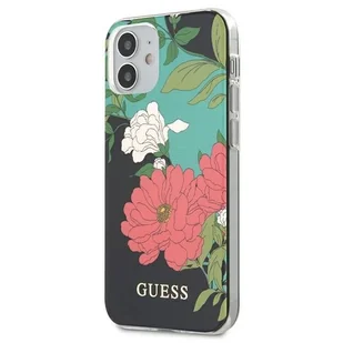 Guess GUHCP12SIMLFL01 iPhone 12 mini 5,4" czarny/black N°1 Flower Collection - Etui i futerały do telefonów - miniaturka - grafika 1