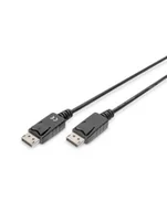 Kable komputerowe i do monitorów - Kabel DisplayPort DIGITUS z zatrzaskami 1080p 60Hz FHD Typ DP/DP M/M czarny 5m - miniaturka - grafika 1