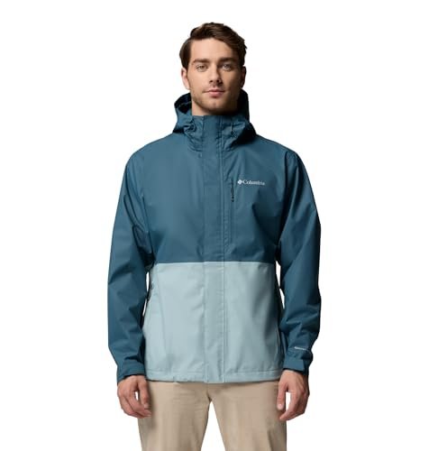 Columbia Męska kurtka Hikebound 2, wodoodporna kurtka przeciwdeszczowa, Everblue/Crushed Blue, S