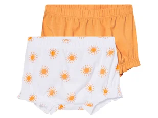 Lupilu Spodenki niemowlęce z bawełny 2 pary Biały/ pomarańczowy 50/56 - Spodenki dla niemowląt - miniaturka - grafika 1