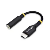 Adaptery i przejściówki - StarTech USBCAUDIO2 zmieniacz płci / kabli USB Type-C 2.0 3,5 mm Czarny - miniaturka - grafika 1