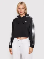 Bluzy damskie - Adidas Bluza adicolor Classics HC2016 Czarny Cropped Fit - miniaturka - grafika 1